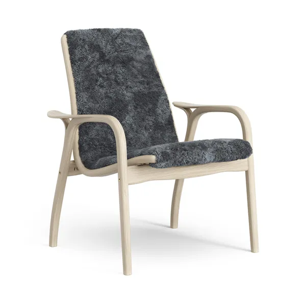 Laminett Armchair Lacquered Oak/Coal/Sheepskin