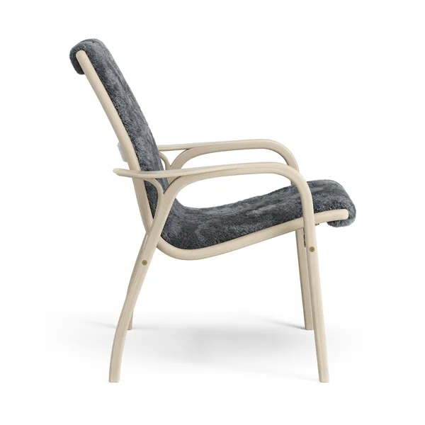Laminett Armchair Lacquered Oak/Coal/Sheepskin