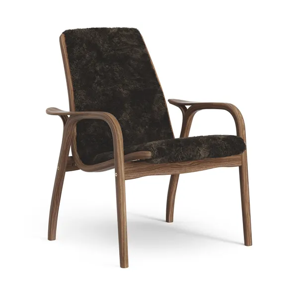 Laminett Armchair Lacquered Walnut/Espresso/Sheepskin