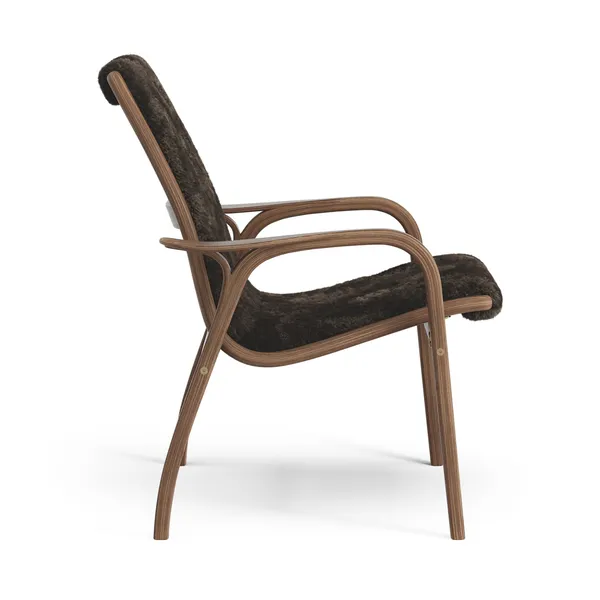 Laminett Armchair Lacquered Walnut/Espresso/Sheepskin