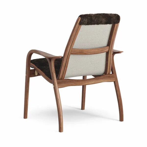 Laminett Armchair Lacquered Walnut/Espresso/Sheepskin