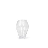 Crushed Glass Vase Small Clear
