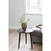 Crushed Glass Vase Small Sepia Brown