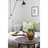Crushed Glass Vase Small Sepia Brown