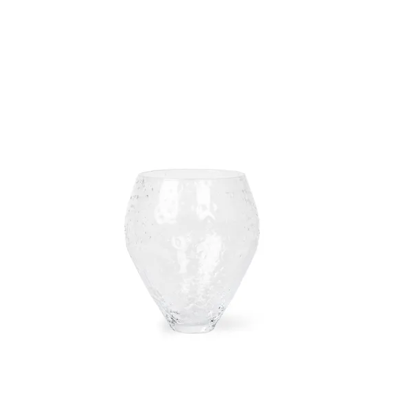 Crushed Glass Vase Medium Clear
