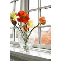 Crushed Glass Vase Medium Clear