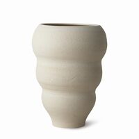 Handgestimmte, Gebogene Vase Nr. 60, Vanille
