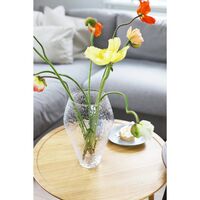 Crushed Glass Vase Large Clear