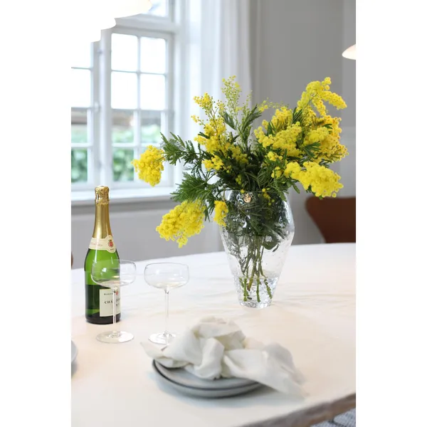 Crushed Glass Vase Large Clear