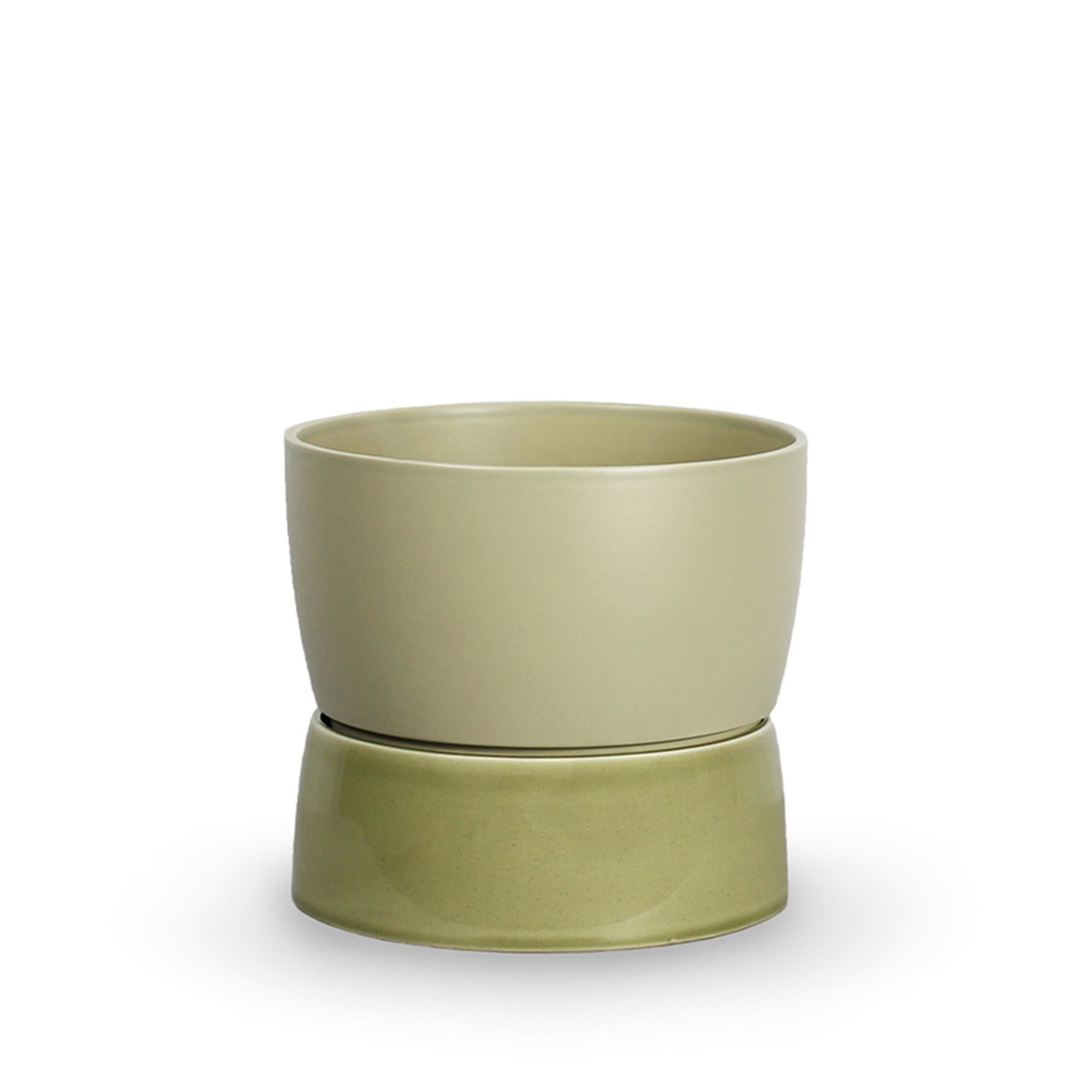 Two Tone Planter Krukke Stor Artichoke Green
