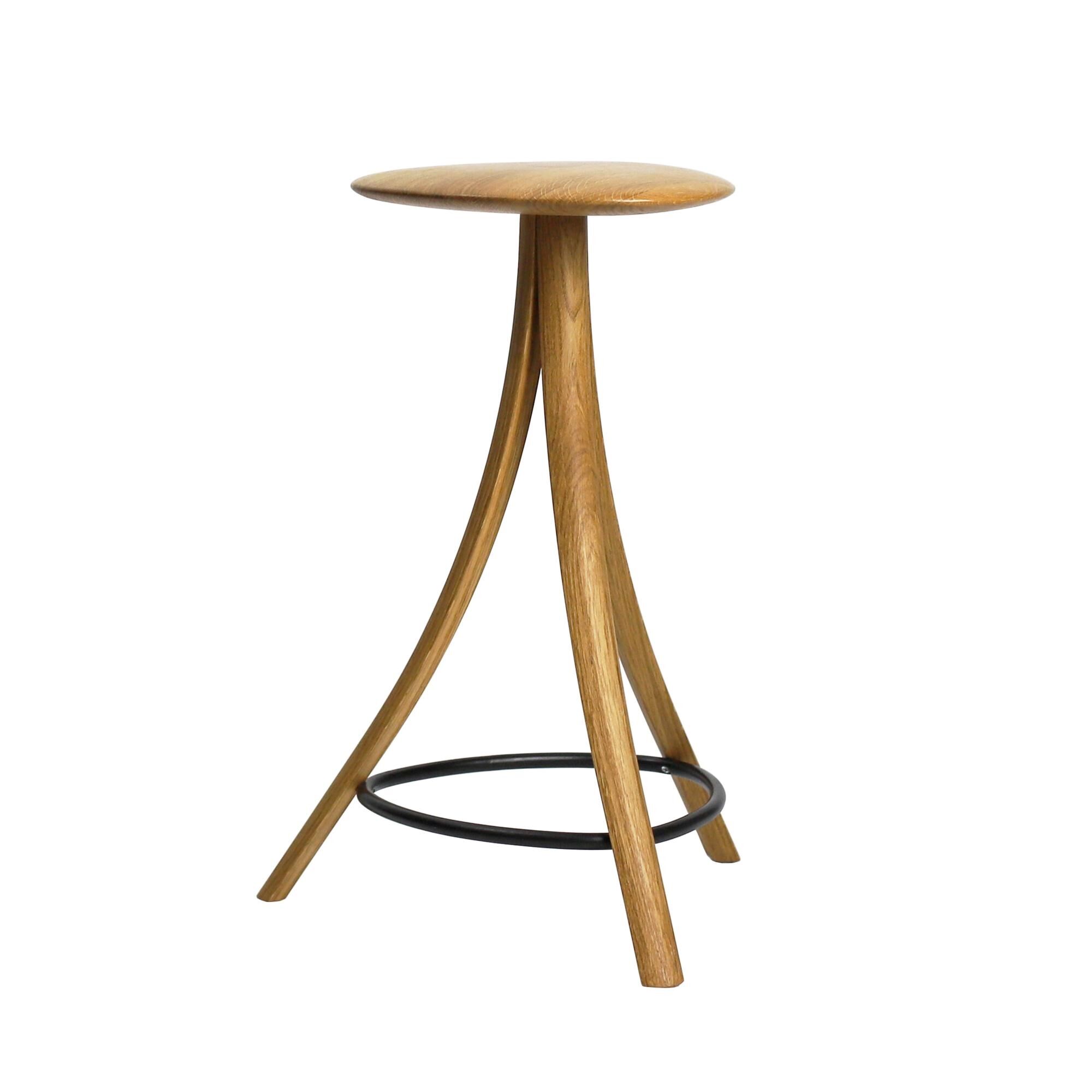 Tabouret Clover de La Collection Ro en Chêne Huilé