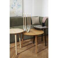 Dodona Couchtisch Ø46 Geräucherte Eiche