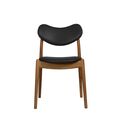 Geolied eiken / Zwart leer
