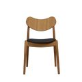 Geolied eiken / Zwart leer