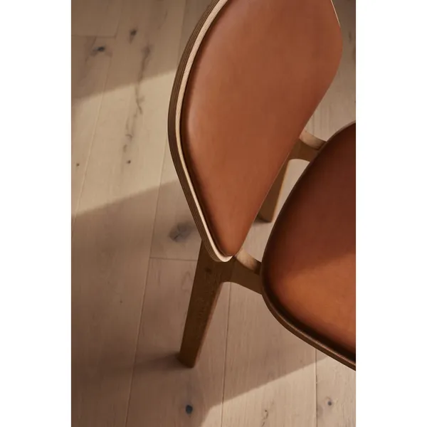 Pandora Eetkamerstoel Bekleed met Geolied eikenhout/Calvados Leer