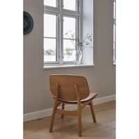 Pandora Armchair Upholstered Oiled Oak/Dark Brown Leather