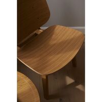 Pandora Armchair Upholstered Oiled Oak/Dark Brown Leather