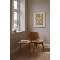 Pandora Armchair Upholstered Seat Oiled Oak/Calvados Leather
