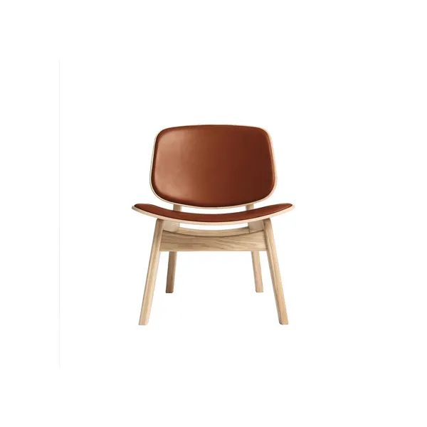 Pandora Armchair Upholstered Soap Treated Oak/Calvados Leather