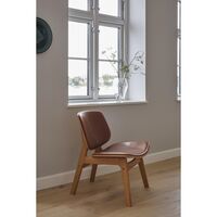 Pandora Armchair Upholstered Soap Treated Oak/ Black Leather