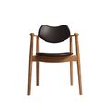 Oiled oak / Dark brown leather
