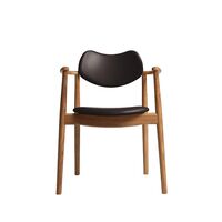 Oiled oak / Dark brown leather