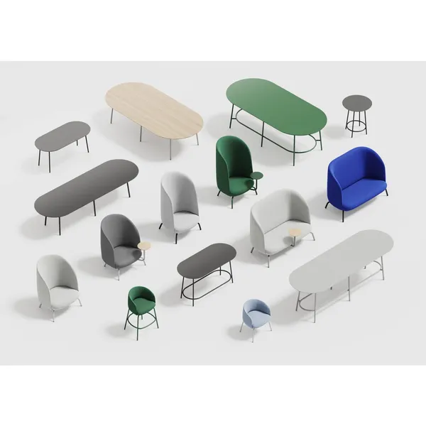 +Halle Nest Dining Table Ø75 Fenix ​​Nanotech 0720/Nero Ingo