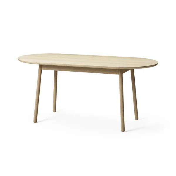 +Halle Nest Low Dining Table 160 White Pigmented Oak