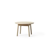 +Halle Nest Eettafel Ø75xH51 Wit Gepigmenteerd Eiken