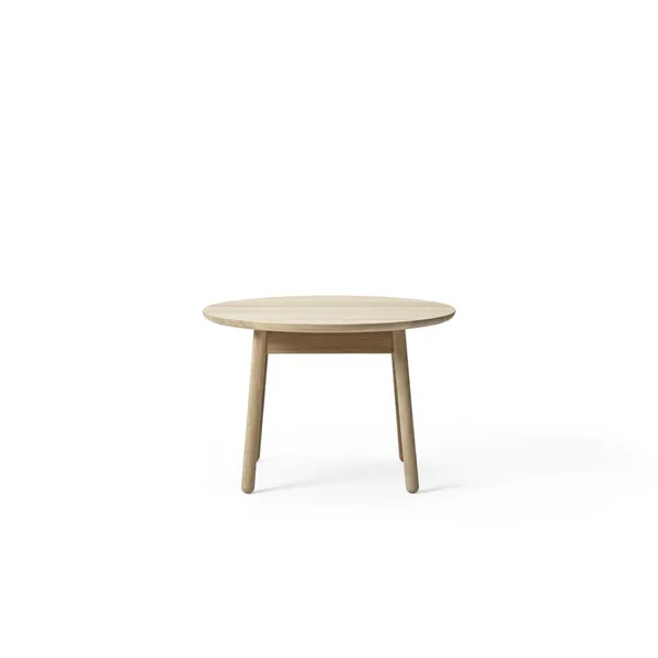 +Halle Nest Eettafel Ø75xH51 Wit Gepigmenteerd Eiken