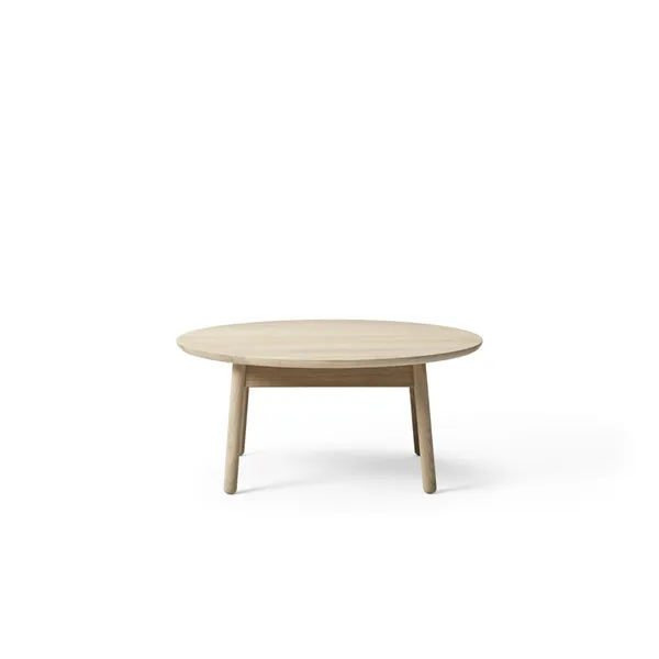 +Halle Nest Dining Table Ø90xH41 White Pigmented Oak