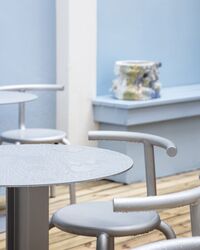 +Halle HEB 03 Garden Table H73xL70 Metallic Grey