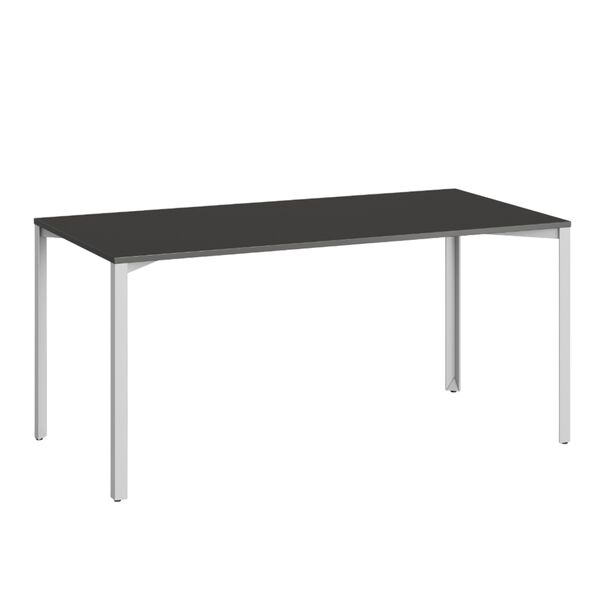 +Halle Grid Table 80x160 Black/ Light Gray