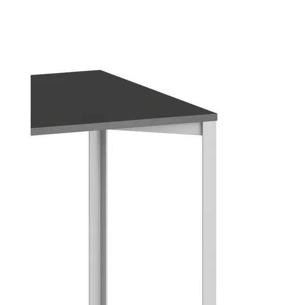 +Halle Grid Table 80x160 Black/ Light Gray