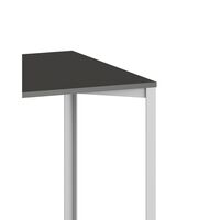 +Halle Grid Table 80x160 Black/ Light Gray
