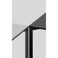 +Halle Grid Table 80x160 Black/ Light Gray