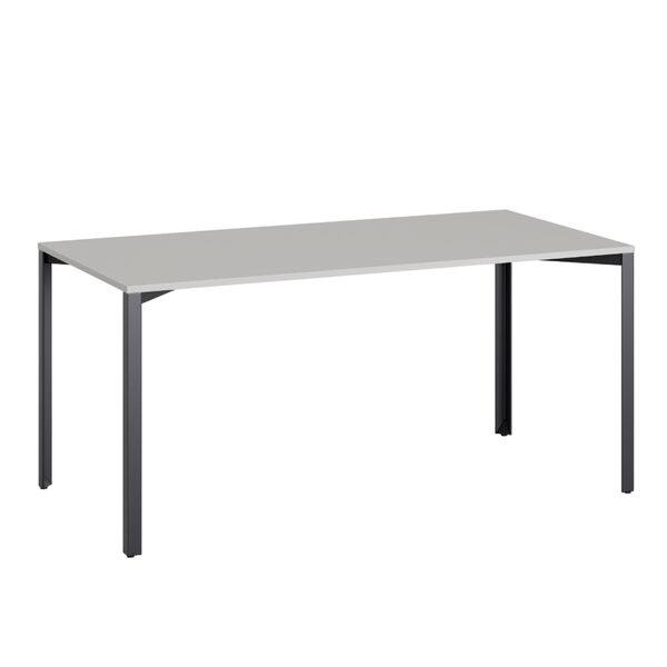+Halle Grid Table 80x160 Light Gray/ Black