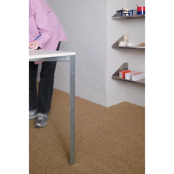 +Halle Grid Table 80x160 Light Gray