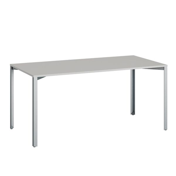 +Halle Grid Table 80x160 Light Gray/ Blue Zinc