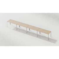 +Halle Grid Tisch 80x160 Eiche/ Hellgrau