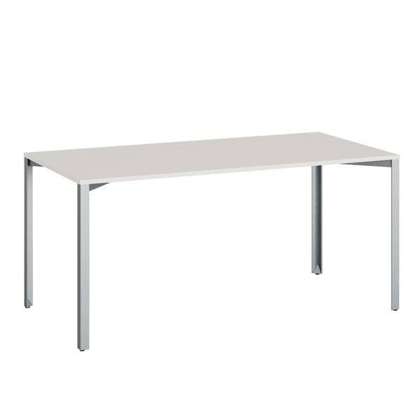 +Table Halle Grid 80x160 Coton Blanc/ Bleu Zinc