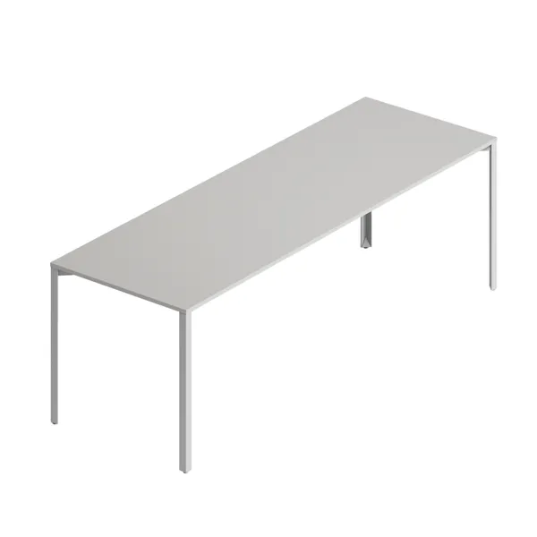 +Halle Grid Table 80x240 Light Gray