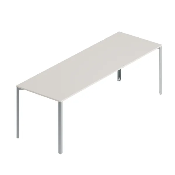 +Halle Grid Tisch 80x240 Weiß/ Hellgrau