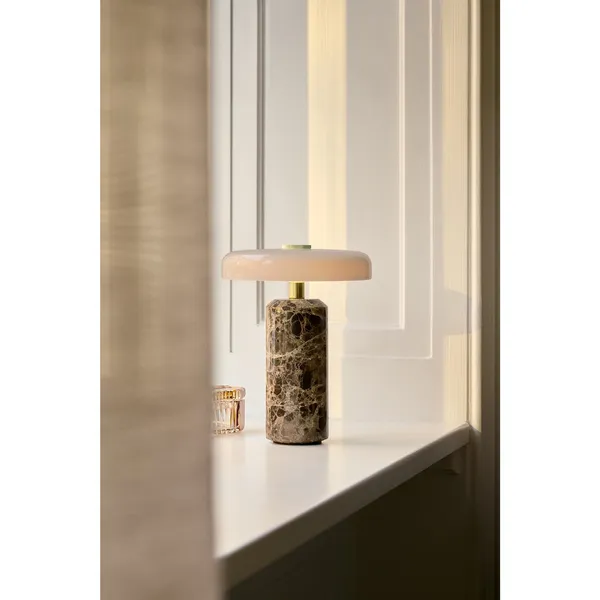 Trip No. 2 Portable Lamp Moss Marble/ Amber
