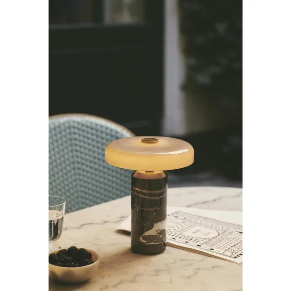 Trip No. 2 Portable Lamp Moss Marble/ Amber
