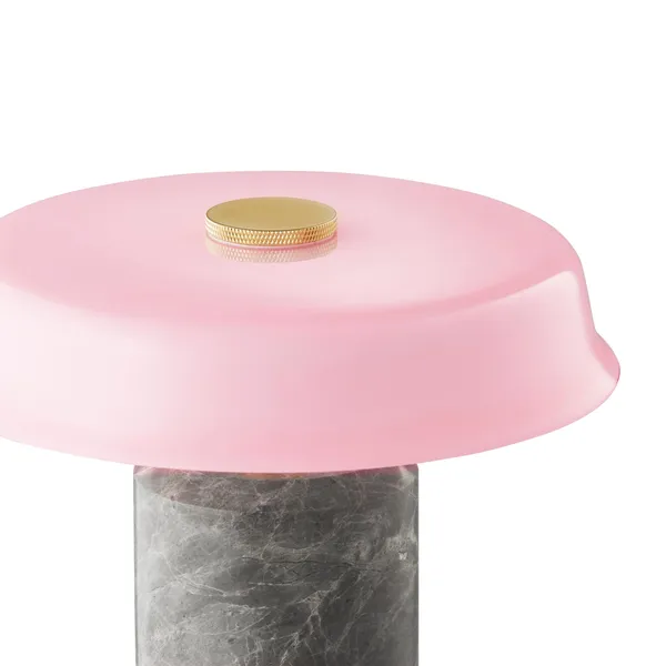 Trip No. 2 Portable Lamp Silver Marble/Rose