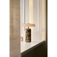 Trip No. 2 Portable Lamp Silver Marble/Rose