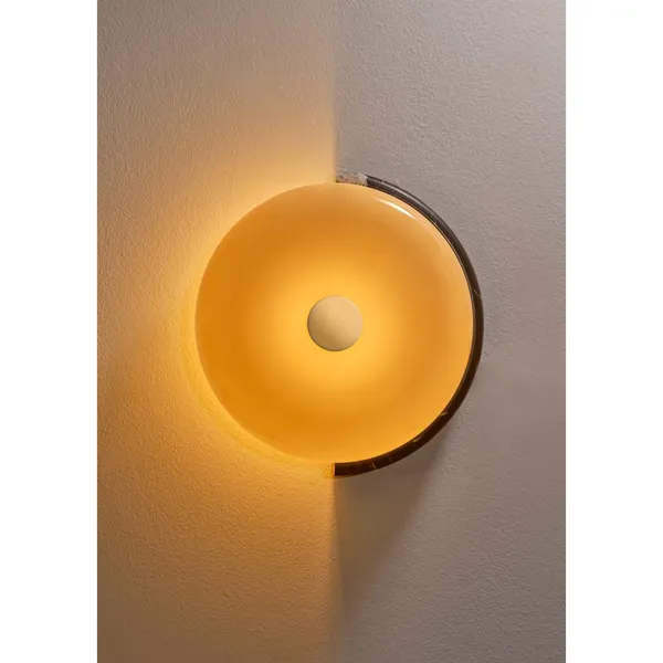 Trip Wall Lamp Carrara Marble/Glossy Opal