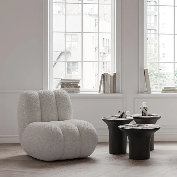 Trumpet Side Table Low Calacatta