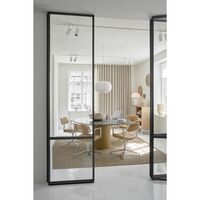 453 Svingstol med Hjul Aluminium/ Mørk Sand Tekstil